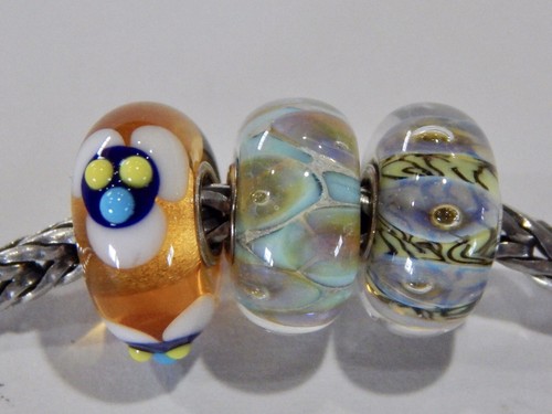 Trollbeads ooak monkey orchid - trollbeads,