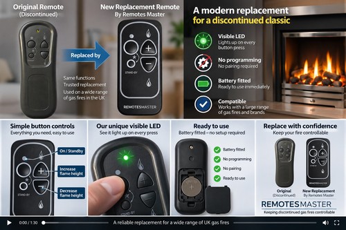 New gas fire remote - &,