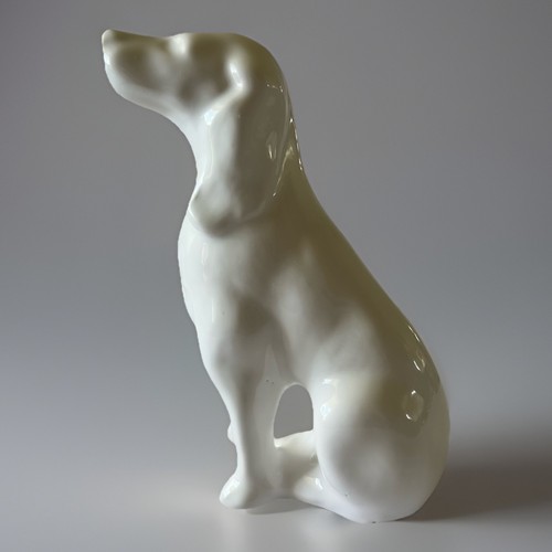 White ceramic springer spaniel - white,
