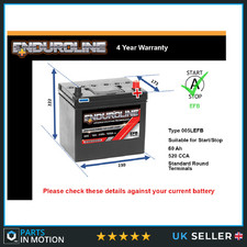 EFB Car Battery fits SUBARU