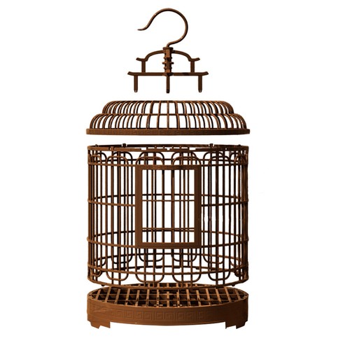 Round portable bird cage - round,