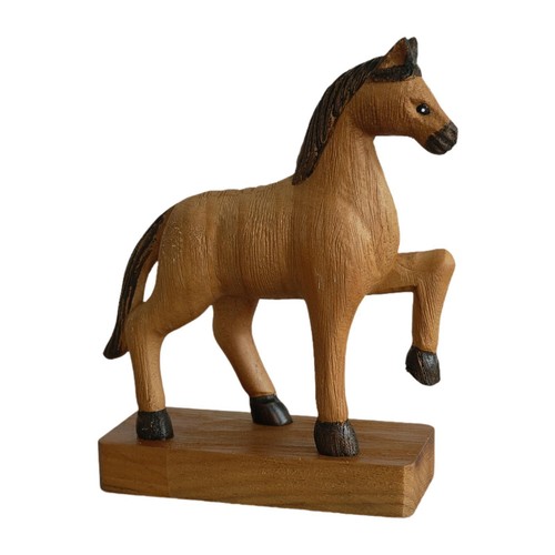 Wooden horse statue - wooden, cute
