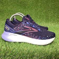 Ladies Brooks Glycerin GTS 20 Purple / Peacock Running Trainers Size 6.5 D Wide