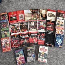 Manchester United The Official Yearbook Bundle × 15 plus VhS collection VGC 