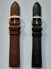 Hirsch  Rainbow Lizard Embossed Watch Strap Brown/Black 8 - 20mm