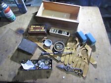 VINTAGE SET OF TRINKETS TOYS GAMES GLOVES DOMINOES CORGI VW CAMPER BITS N BOBS