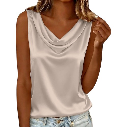 Womens summer sleeveless satin - summer,