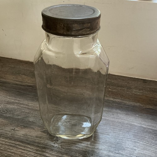 Vintage clear glass sweet - clear, jar