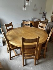 Solid Oak 6 Seater Round