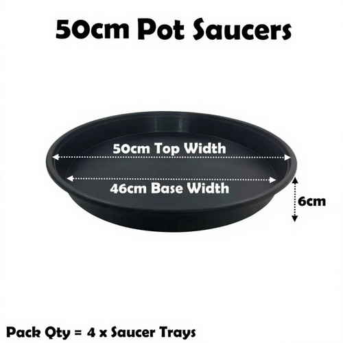 50cm plant pot - plant, black