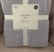 M&S 100% pure linen bedding