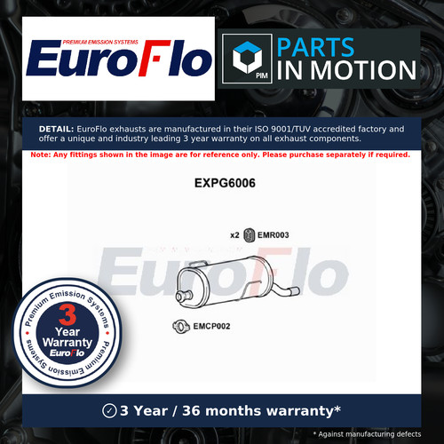 Exhaust back rear box fits - back,