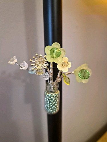 Forever flowers beaded green