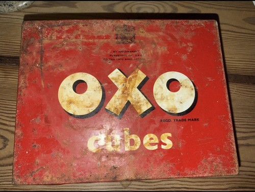Vintage oxo cubes tin box - cubes,