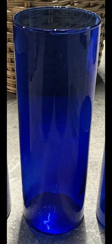 Ikea 1990 blue glass vase - ikea,