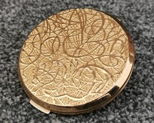 Stratton 'Scribble' Vintage Powder Compact, Refillable Makeup Case, Vanity 50s