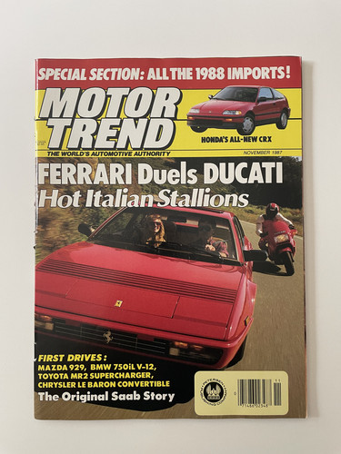 Motor trend november 1987 - motor,