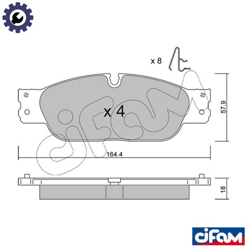 Brake pad set disc - disc,