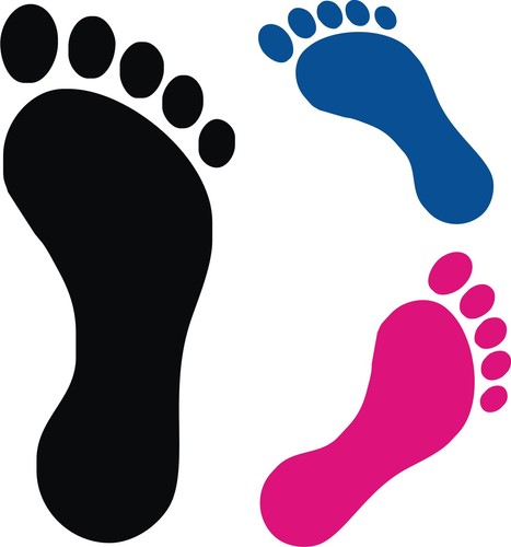 Foot prints wall art stickers - prints,