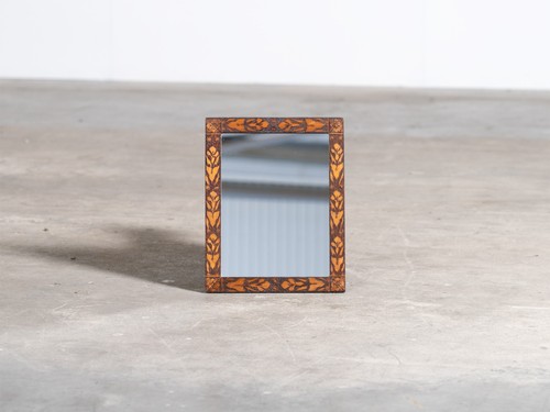 French pokerwork mirror early - french,