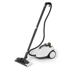 Multipurpose Portable Pressurized Steam Mop with 1.8L Tank & Wheels-White