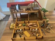 Playmobil 6120 Large Country Farmhouse Farmer Cows Pigs Dogs Cats Goat Hens