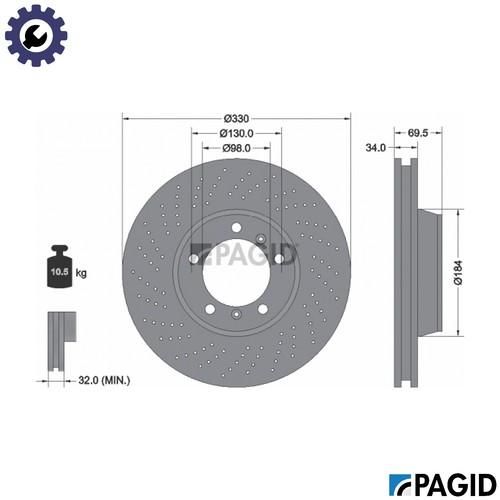 Brake disc 54499nhc - 2x,