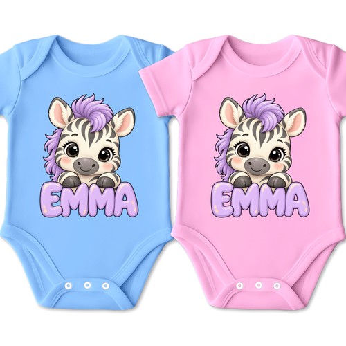 Personalised zebra baby - zebra,