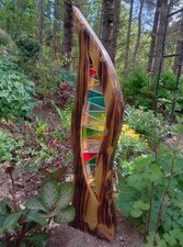 Stained Glass Garden Sculpture