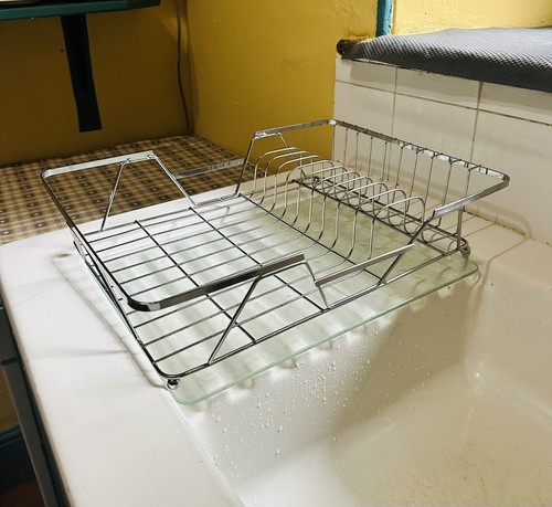 Vintage stainless steel dish - steel,