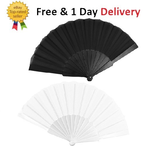 2pcs hand fan folding fabric - 2pcs,