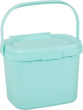 Addis Everyday Kitchen Food Waste Compost Caddy Bin, 4.5 Litre, Blue Haze