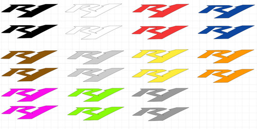 Yamaha replica logo sticker - replica,