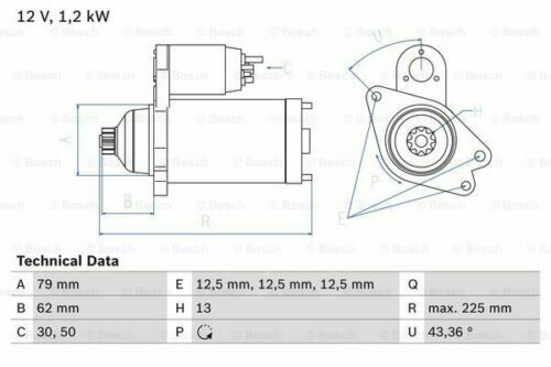 Starter motor for audi - motor,