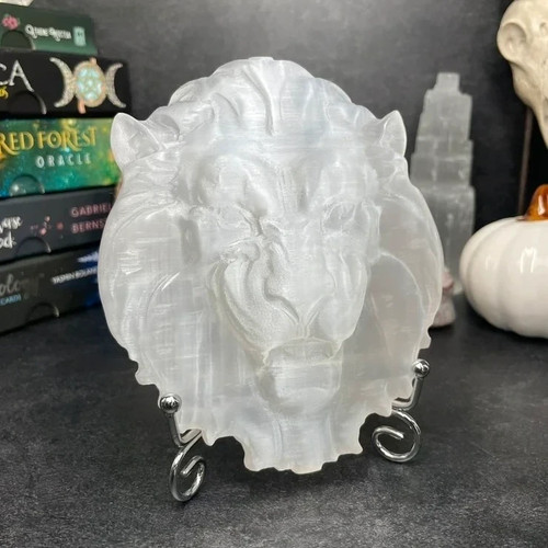 Large selenite crystal - large, lion