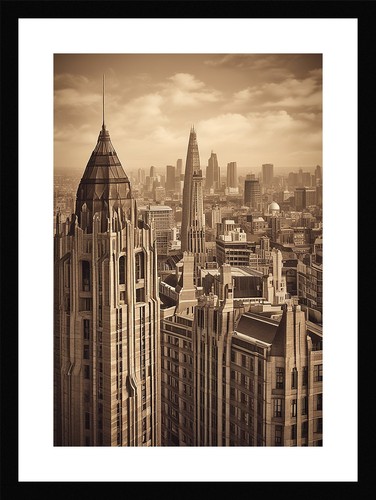 Intimate london skyline - intimate, framed