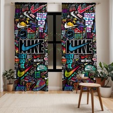 Colorful Nike Pattern Curtain