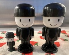 Homepride Spillers Vintage 1970s Fred Salt and Pepper Pots Plastic + Half Ounce