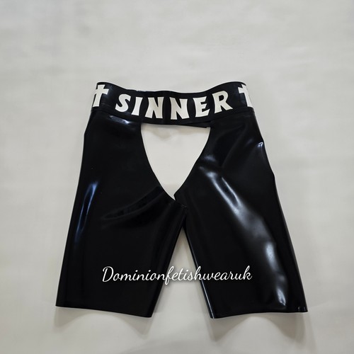 Chaps sinner black rubber - chaps,