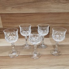 5 x Vintage Lead Crystal Cut