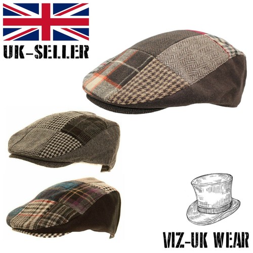 Mens country tweed flat - tweed, cap