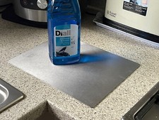 900mm Worktop Saver & Chopping Board Satin Stainless Steel FLAT BOAT  Made in UK