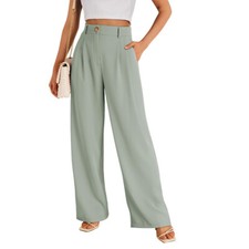 High Waisted Button Plicated