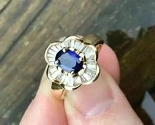 2Ct Oval Cut Lab Created Blue