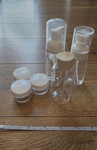 Set clear plastic travel - set,