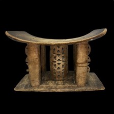 Old Ashanti Wood Carved Throne