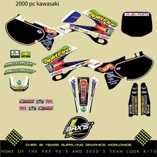 Kawasaki 2000 Kx125 Splitfire Kawasaki Kit Evo Mx VMX Factory Graphic