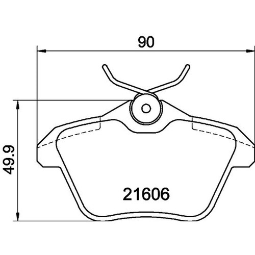 Mintex rear brake pad - rear,