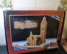 Vintage 3D - BIG BEN 3D MODELS  BUILD YOUR OWN BIG BEN - Kleeneze - Intact  NEW