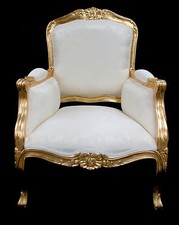 ORNATE CHAIR GOLD & IVORY
